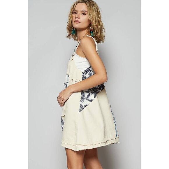 Pol Clothing Floral print contrast twill mini dress - Picture 3 of 5